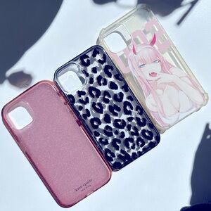 Kate Spade iPhone 13 case bundle Lot x3 Kate Spade Glitters Hard Shells